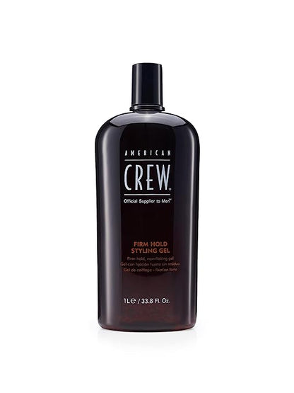 American Crew Men's Hair Styling Gel, Firm Hold, Non-Flaking, 33.8 fl. oz.