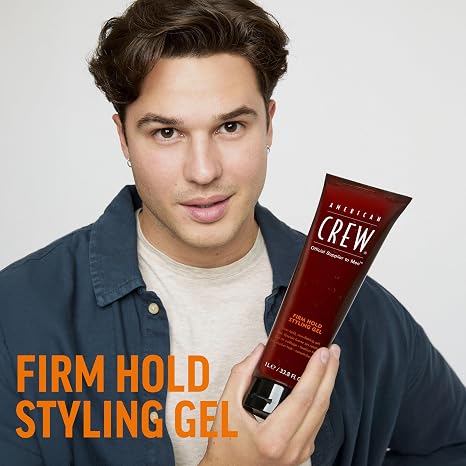 American Crew Men's Hair Gel, Firm Hold, Non-Flaking Styling Product, 13.1 fl. oz.