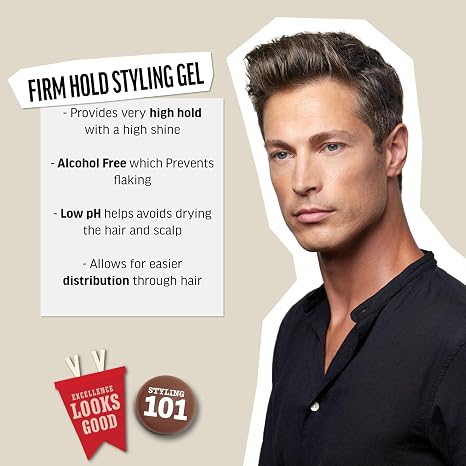 American Crew Men's Hair Styling Gel, Firm Hold, Non-Flaking, 33.8 fl. oz.