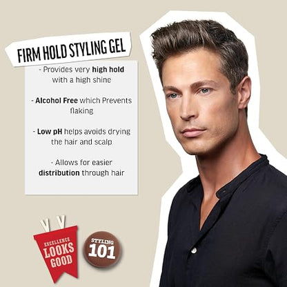 American Crew Men's Hair Styling Gel, Firm Hold, Non-Flaking, 33.8 fl. oz.