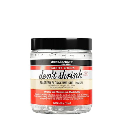Aunt Jackie's Flaxseed Recipes Don't Shrink Elongating Hair Curling Gel for Natural Curls, 15 fl. oz.
