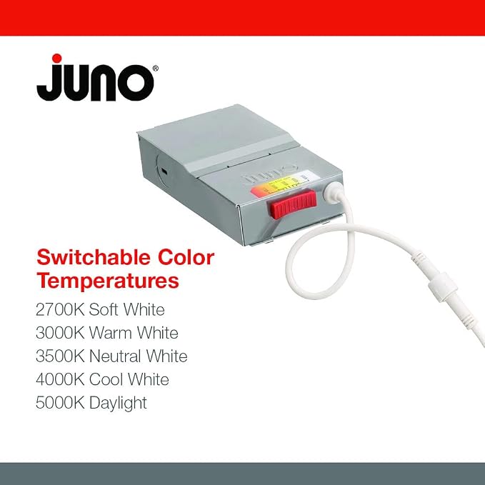 Juno WF4 SWW5 90CRI BN M6 Round LED Wafer Downlight, 120 Volts
