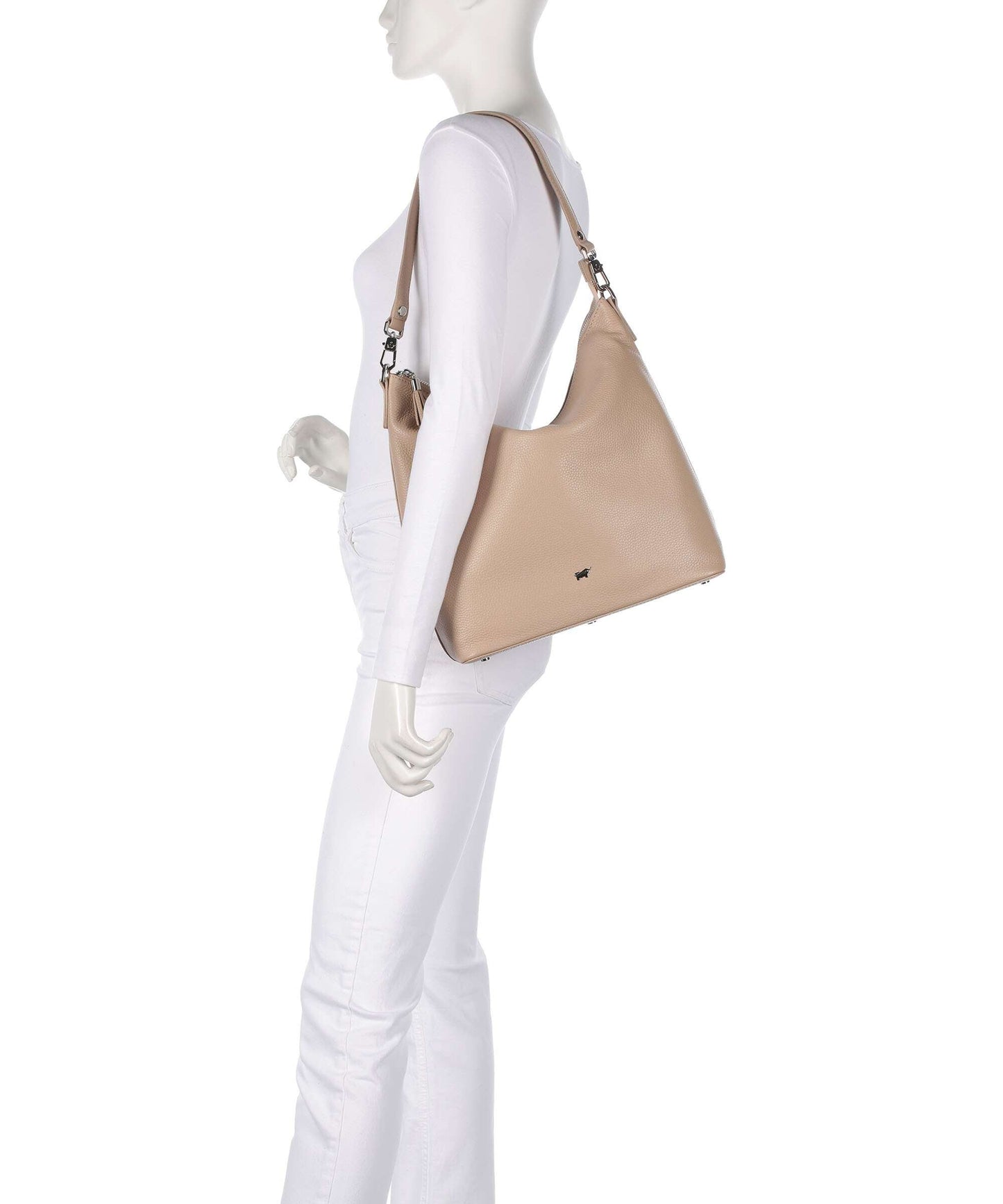 Braun Büffel Hanna M Beuteltasche creme