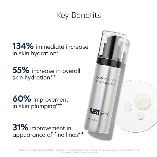 PCA SKIN Hyaluronic Acid Boosting Face Serum, 1 fl. oz. Pump