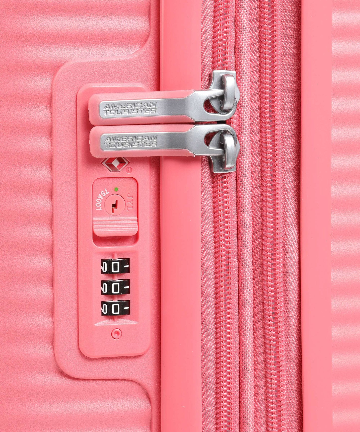 American Tourister Soundbox 4-Rollen Trolley sun kissed coral