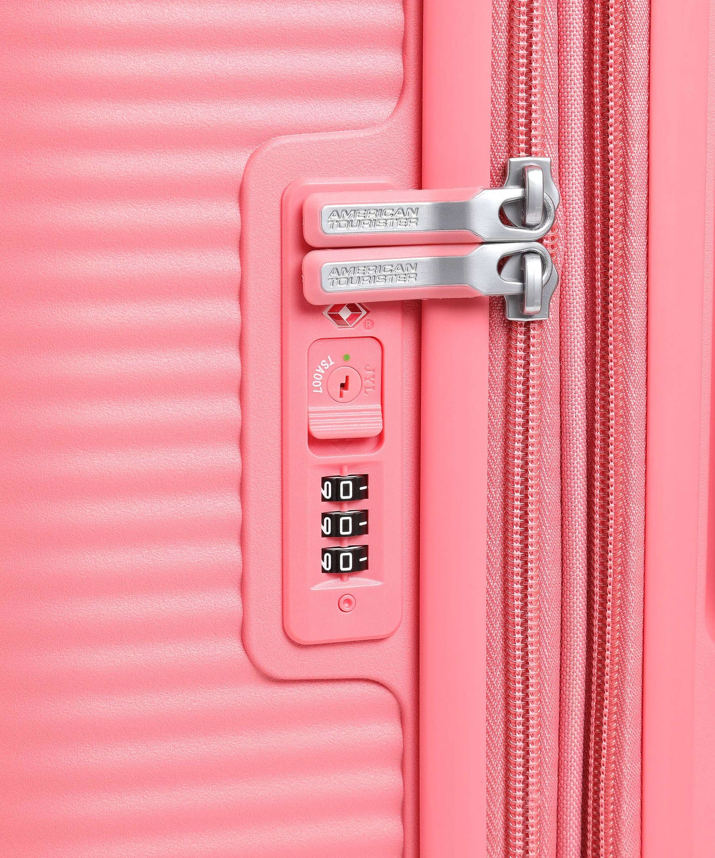 American Tourister Soundbox 4-Rollen Trolley sun kissed coral