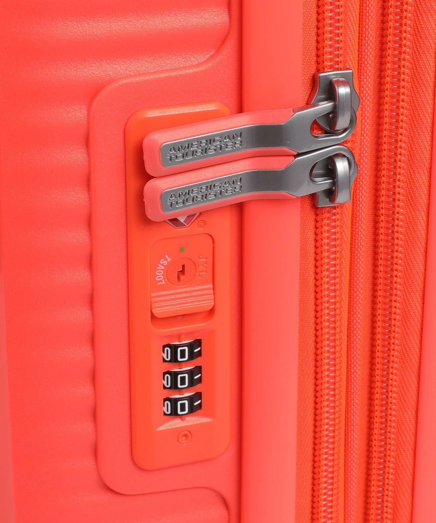 American Tourister Soundbox 4-Rollen Trolley neon orange