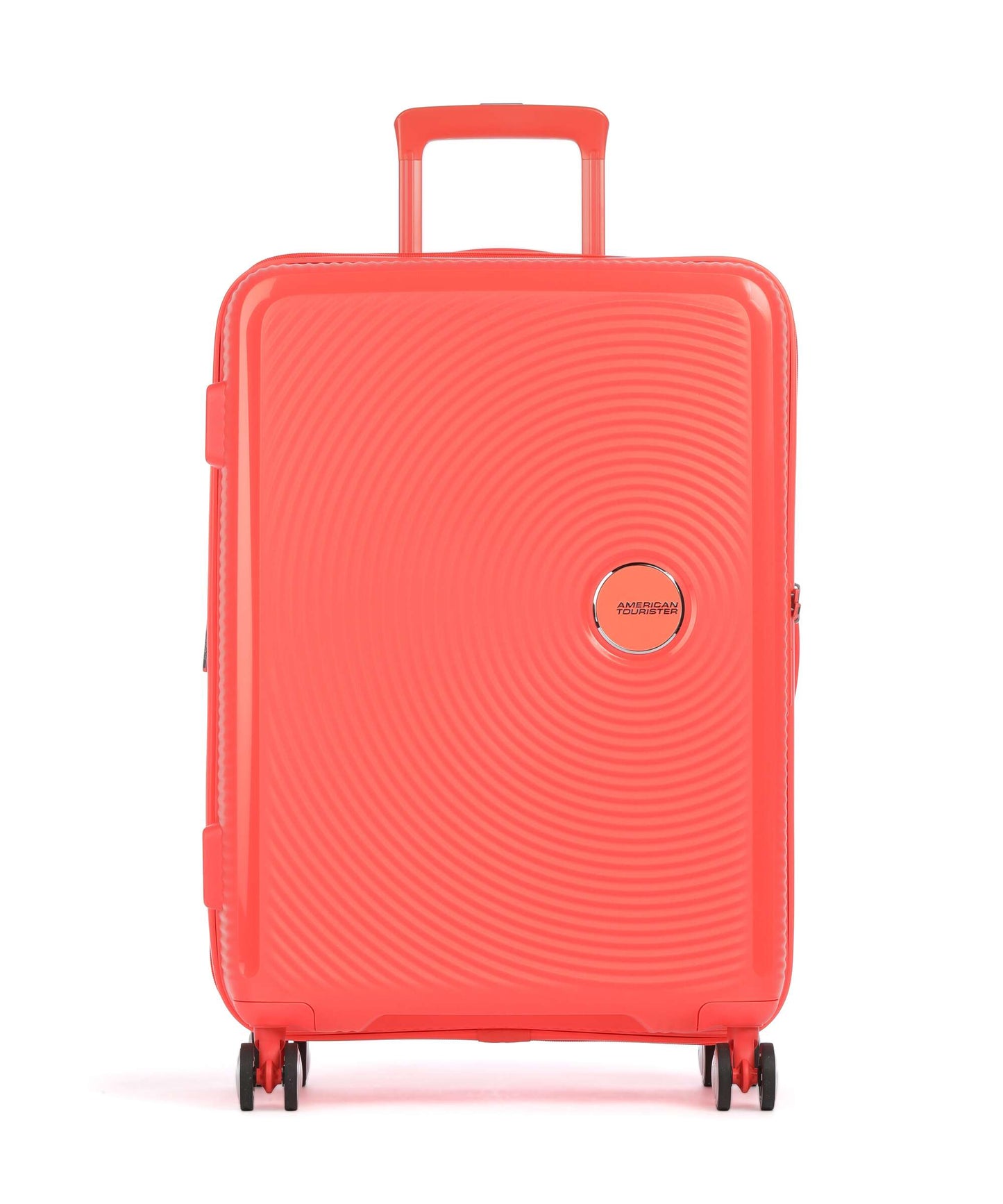 American Tourister Soundbox 4-Rollen Trolley neon orange