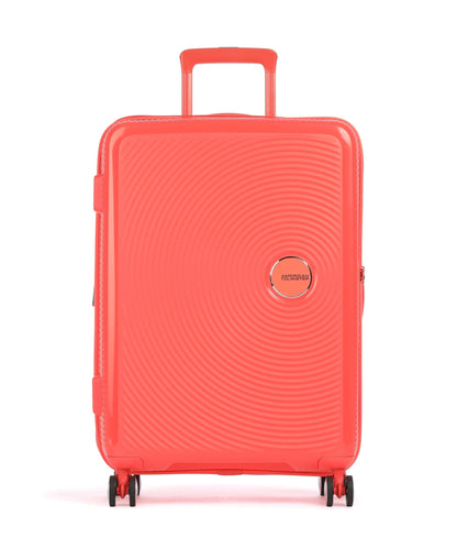 American Tourister Soundbox 4-Rollen Trolley neon orange