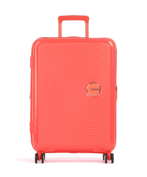 American Tourister Soundbox 4-Rollen Trolley neon orange