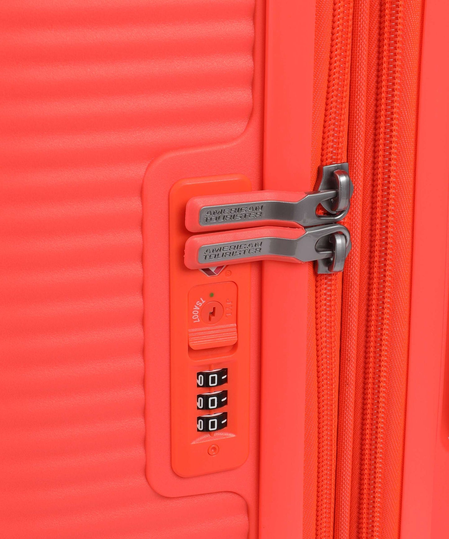 American Tourister Soundbox 4-Rollen Trolley neon orange