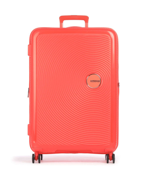 American Tourister Soundbox 4-Rollen Trolley neon orange