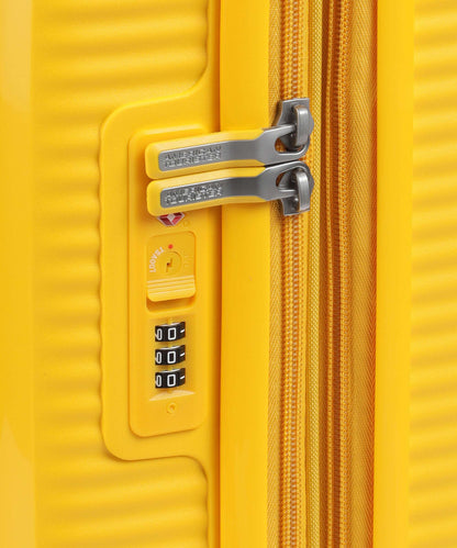 American Tourister Soundbox 4-Rollen Trolley golden yellow