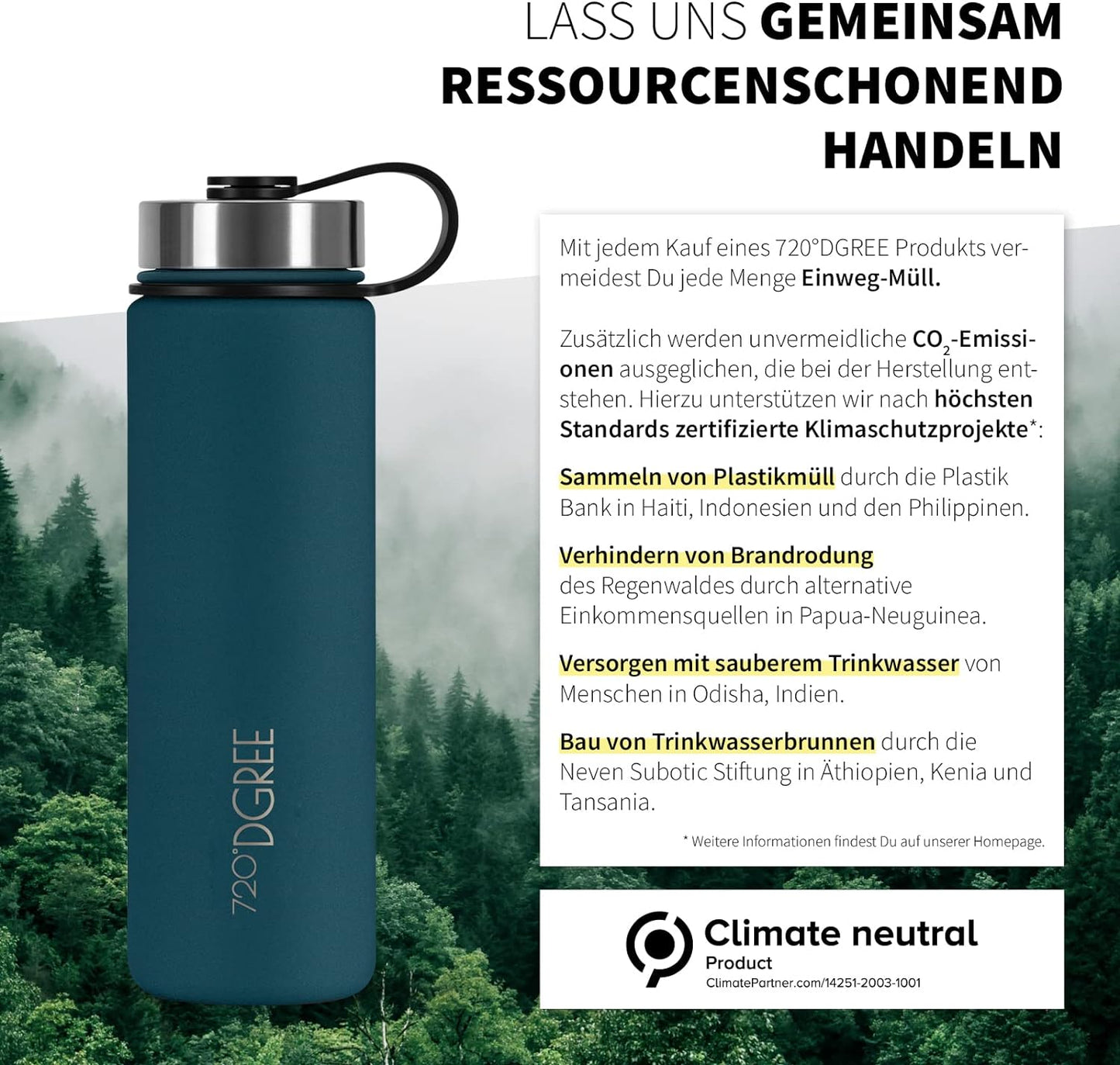 noLimit | Isolier Trinkflasche aus Edelstahl inkl. Sportdeckel