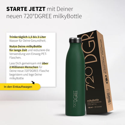 milkyBottle | Elegante & stylische Isolierflasche aus Edelstahl