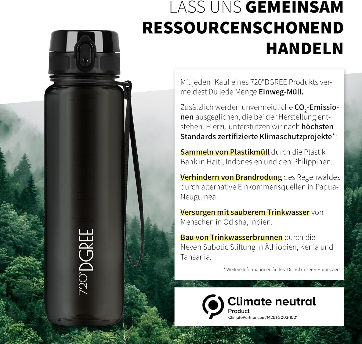 uberBottle Trinkflasche | crystalClear Sieb