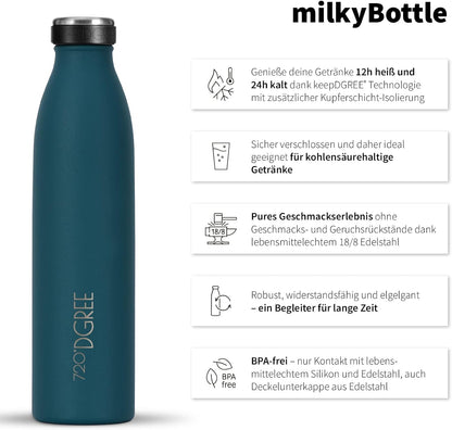 milkyBottle | Elegante & stylische Isolierflasche aus Edelstahl