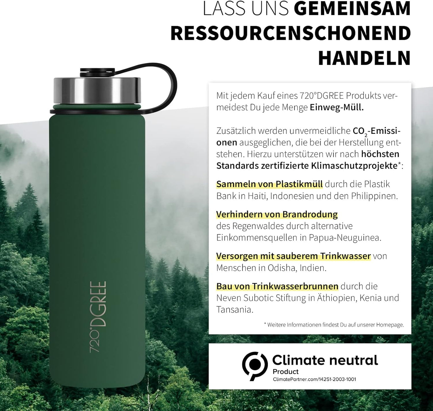 noLimit | Isolier Trinkflasche aus Edelstahl inkl. Sportdeckel