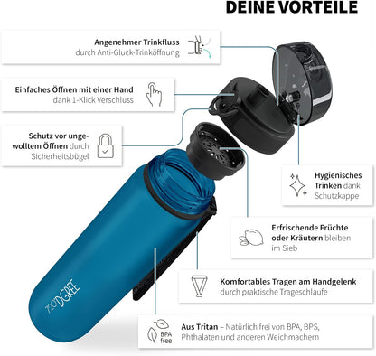 uberBottle Trinkflasche | softTouch Sieb