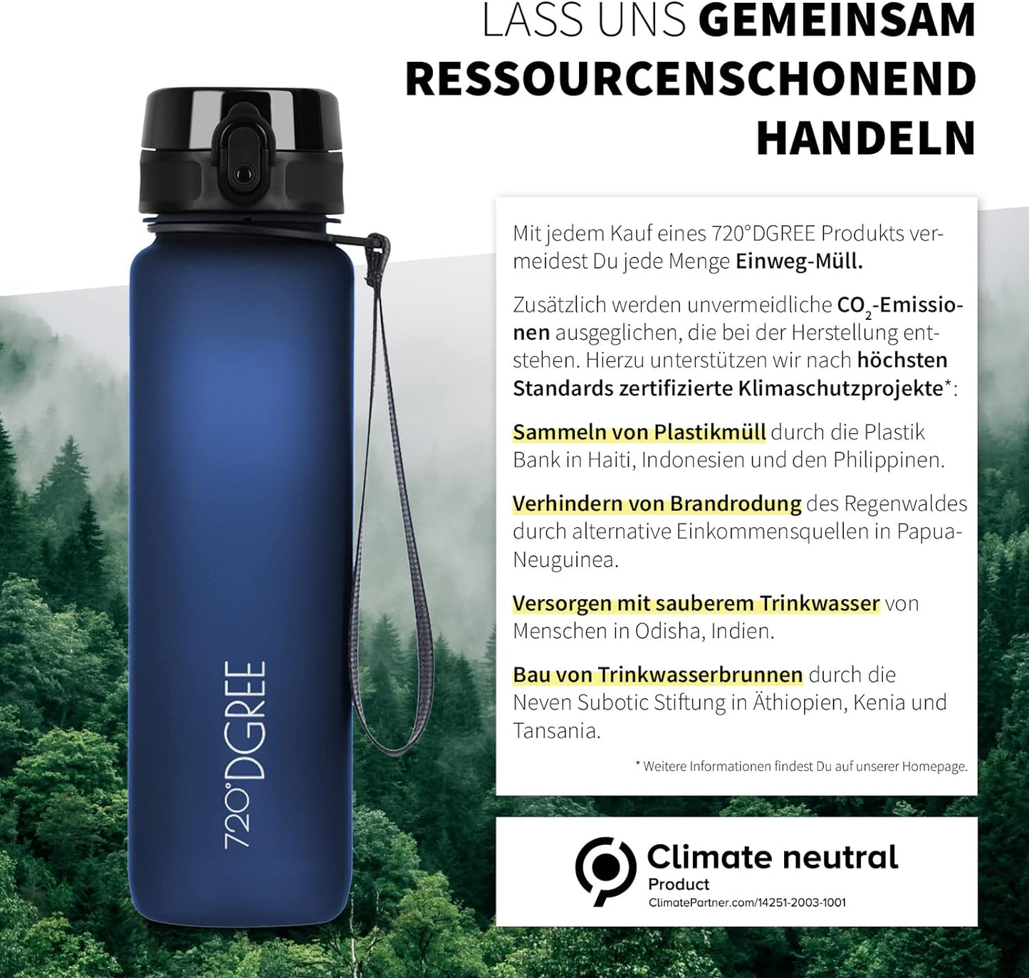 uberBottle Trinkflasche | softTouch Fruchtbehälter