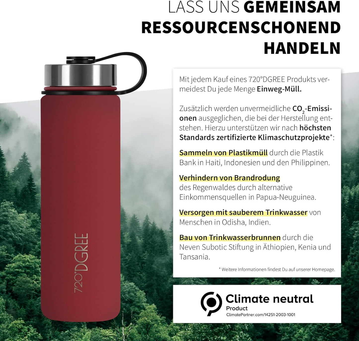noLimit | Isolier Trinkflasche aus Edelstahl inkl. Sportdeckel
