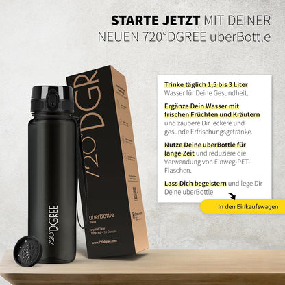 uberBottle Trinkflasche | crystalClear Sieb