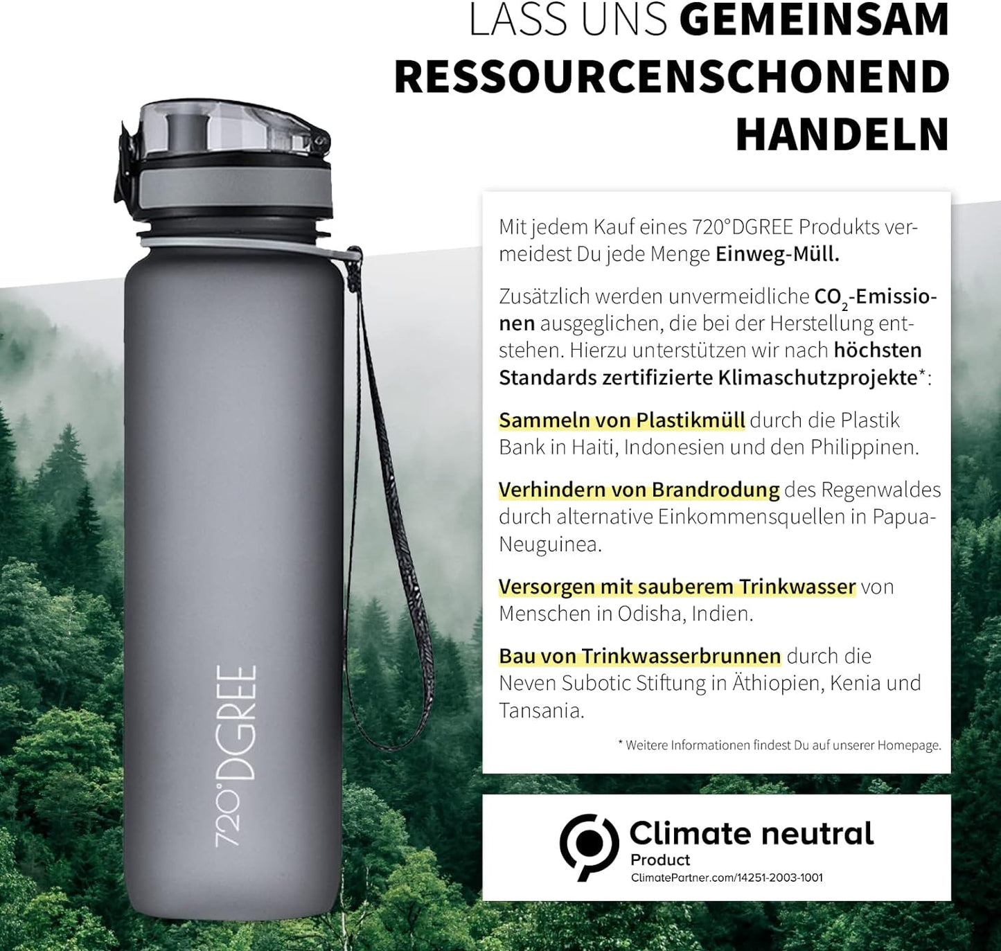 uberBottle Trinkflasche | softTouch Sieb