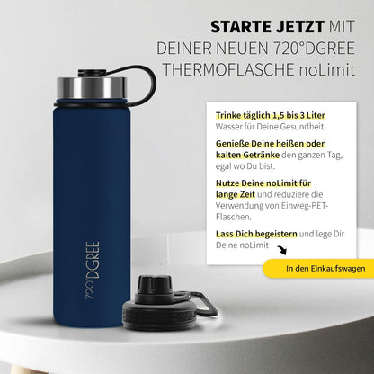 noLimit | Isolier Trinkflasche aus Edelstahl inkl. Sportdeckel