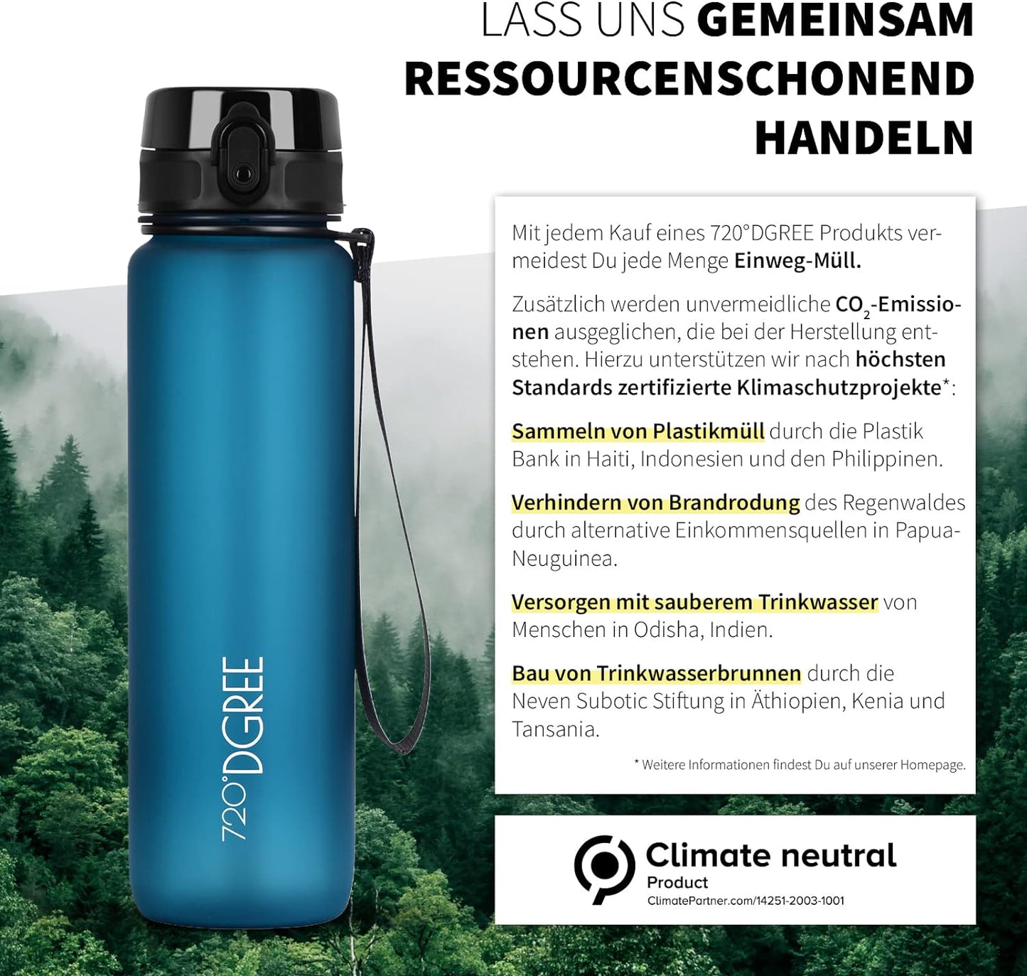 uberBottle Trinkflasche | softTouch Sieb