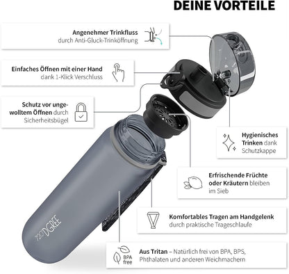 uberBottle Trinkflasche | softTouch Sieb