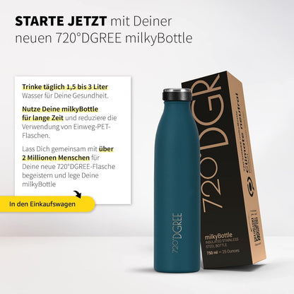 milkyBottle | Elegante & stylische Isolierflasche aus Edelstahl