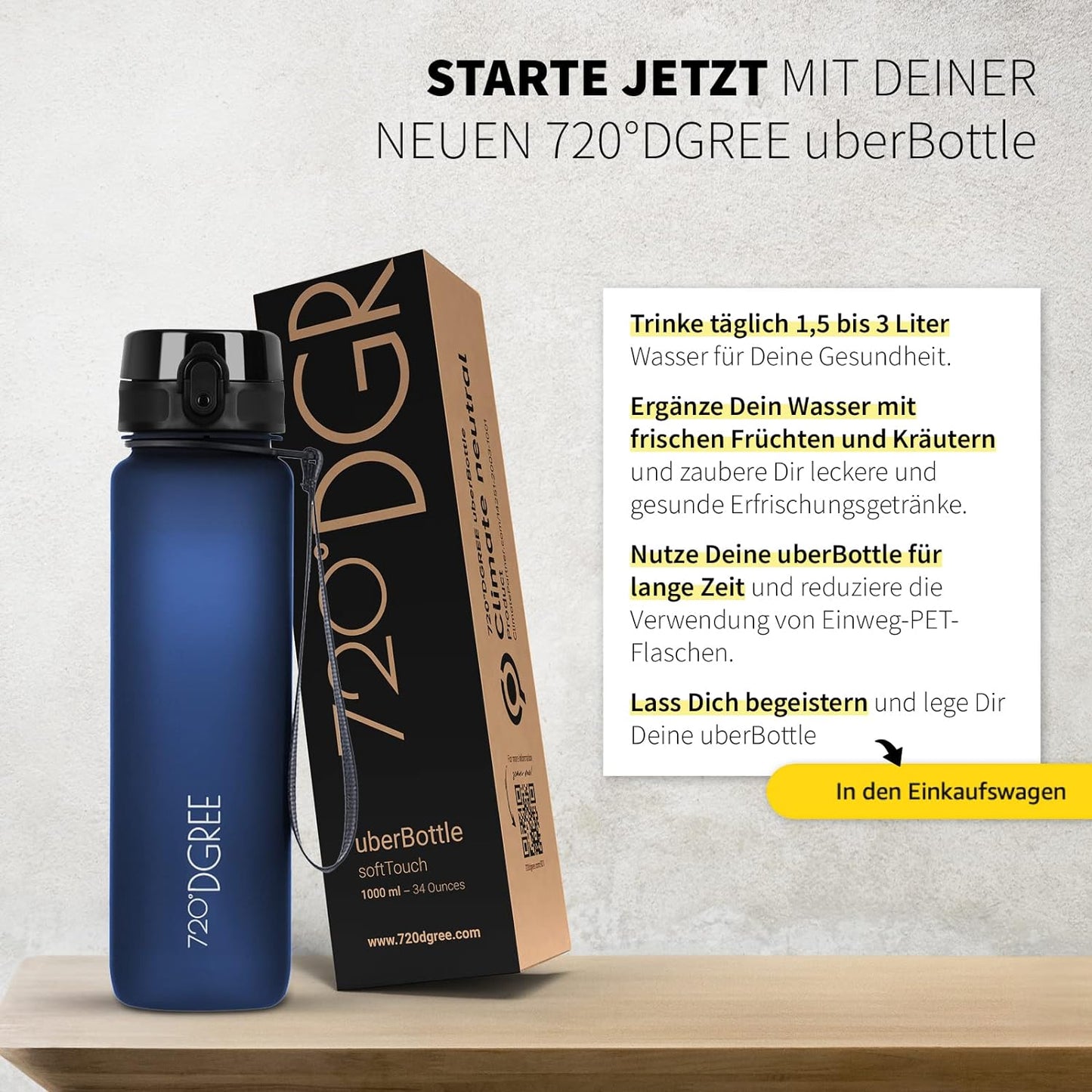 uberBottle Trinkflasche | softTouch Sieb