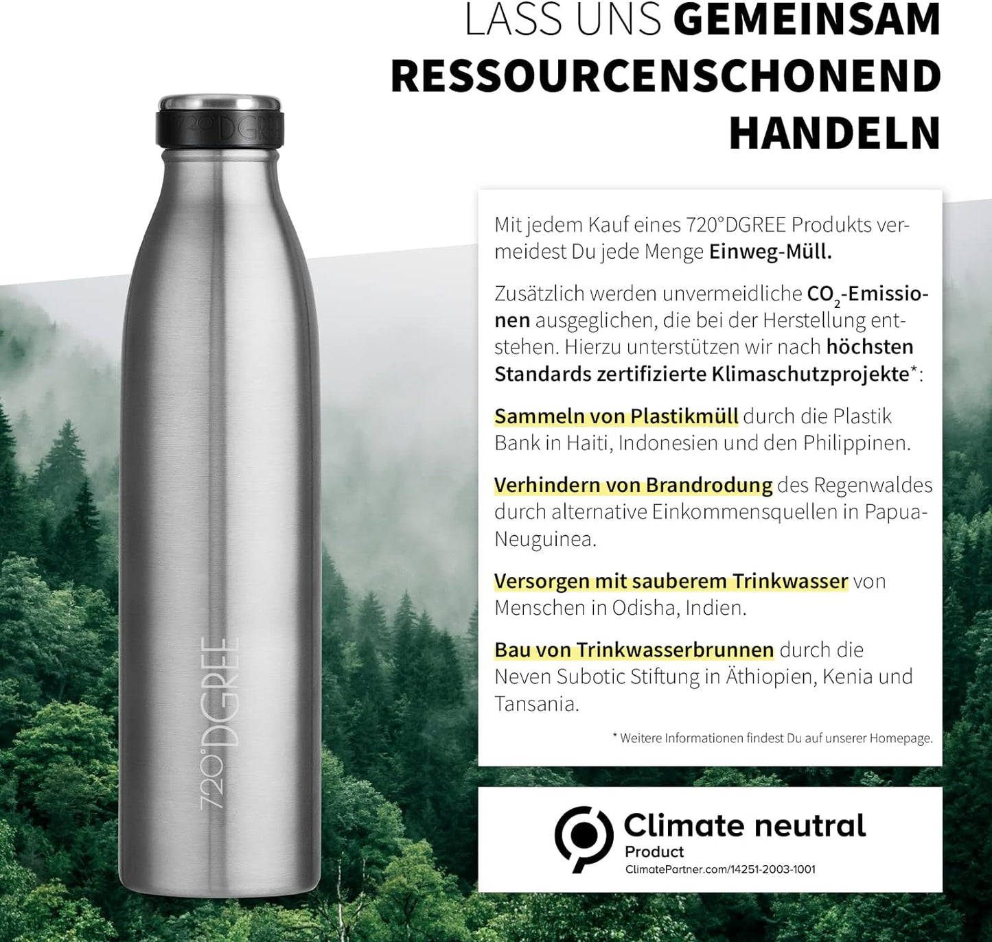 milkyBottle | Elegante & stylische Isolierflasche aus Edelstahl