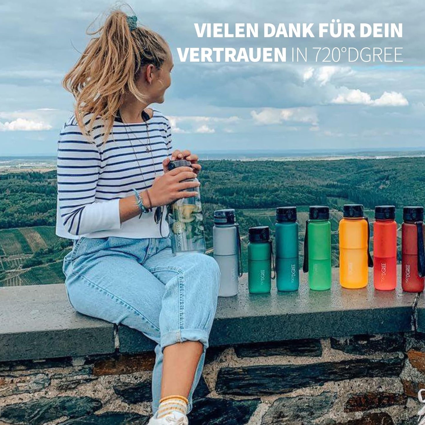 uberBottle Trinkflasche | softTouch Fruchtbehälter