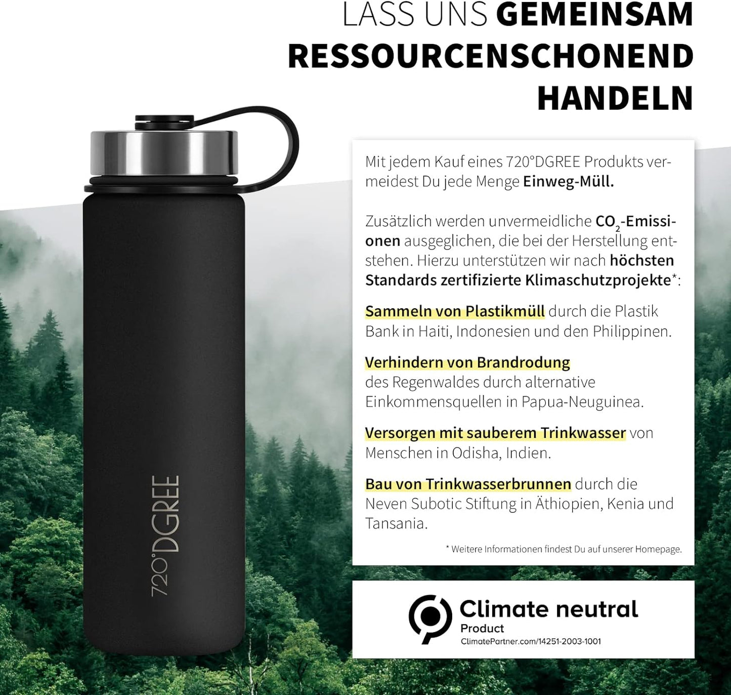 noLimit | Isolier Trinkflasche aus Edelstahl inkl. Sportdeckel