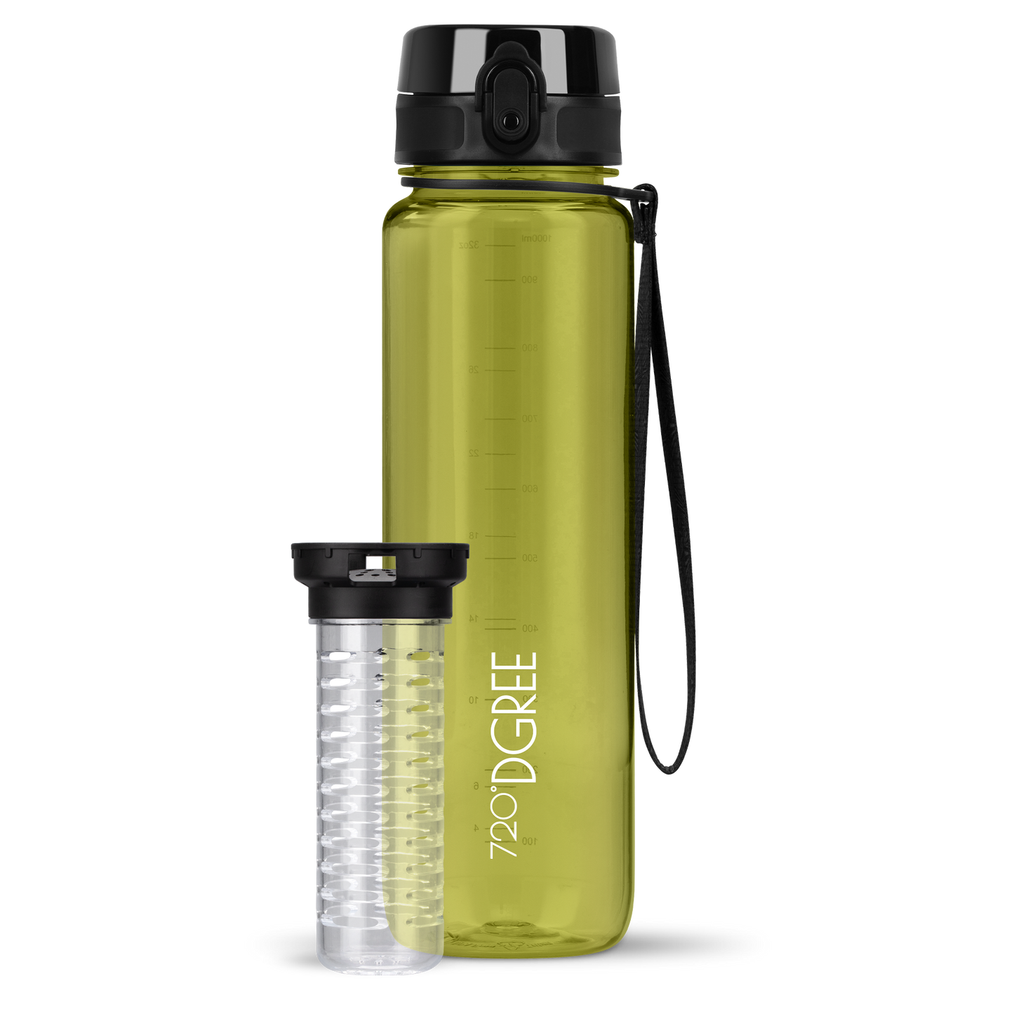 uberBottle Trinkflasche | crystalClear Fruchtbehälter