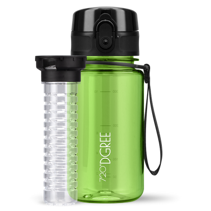 uberBottle Trinkflasche | crystalClear Fruchtbehälter - 350ml