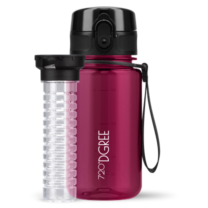 uberBottle Trinkflasche | crystalClear Fruchtbehälter - 350ml