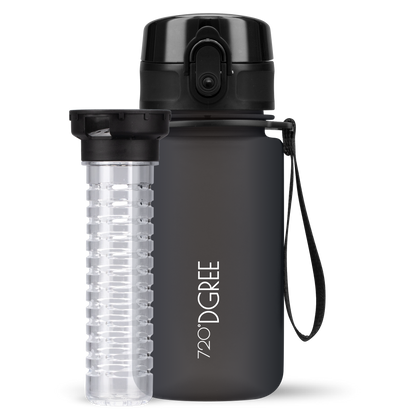 uberBottle Kids Trinkflasche | softTouch Fruchtbehälter - 350ml