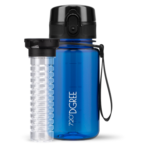 uberBottle Trinkflasche | crystalClear Fruchtbehälter - 350ml