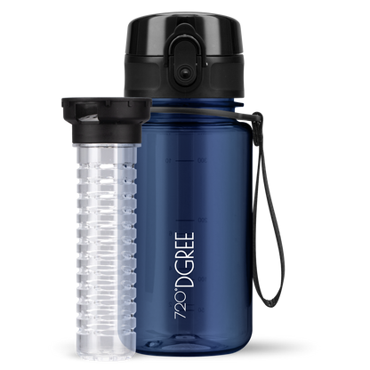 uberBottle Trinkflasche | crystalClear Fruchtbehälter - 350ml