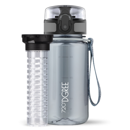uberBottle Trinkflasche | crystalClear Fruchtbehälter - 350ml