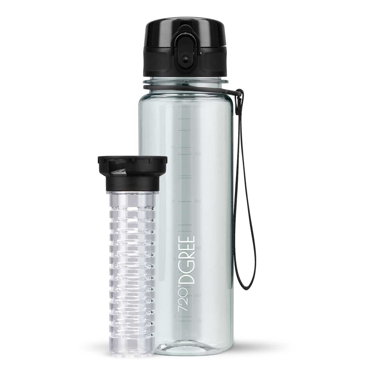 uberBottle Trinkflasche | crystalClear Fruchtbehälter