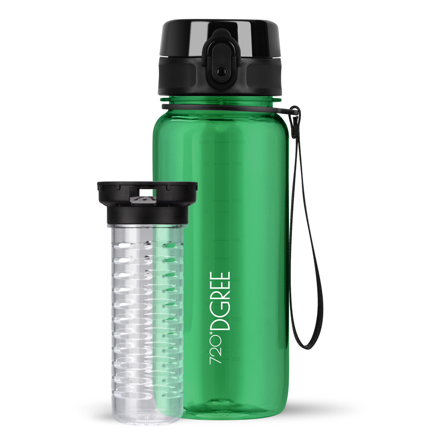 uberBottle Trinkflasche | crystalClear Fruchtbehälter
