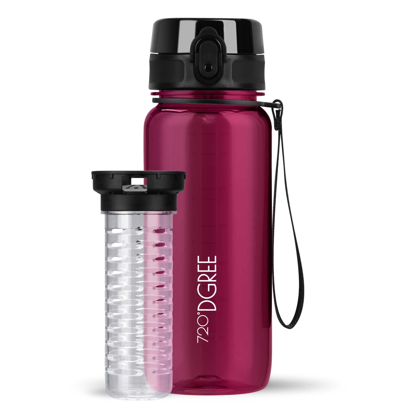 uberBottle Trinkflasche | crystalClear Fruchtbehälter