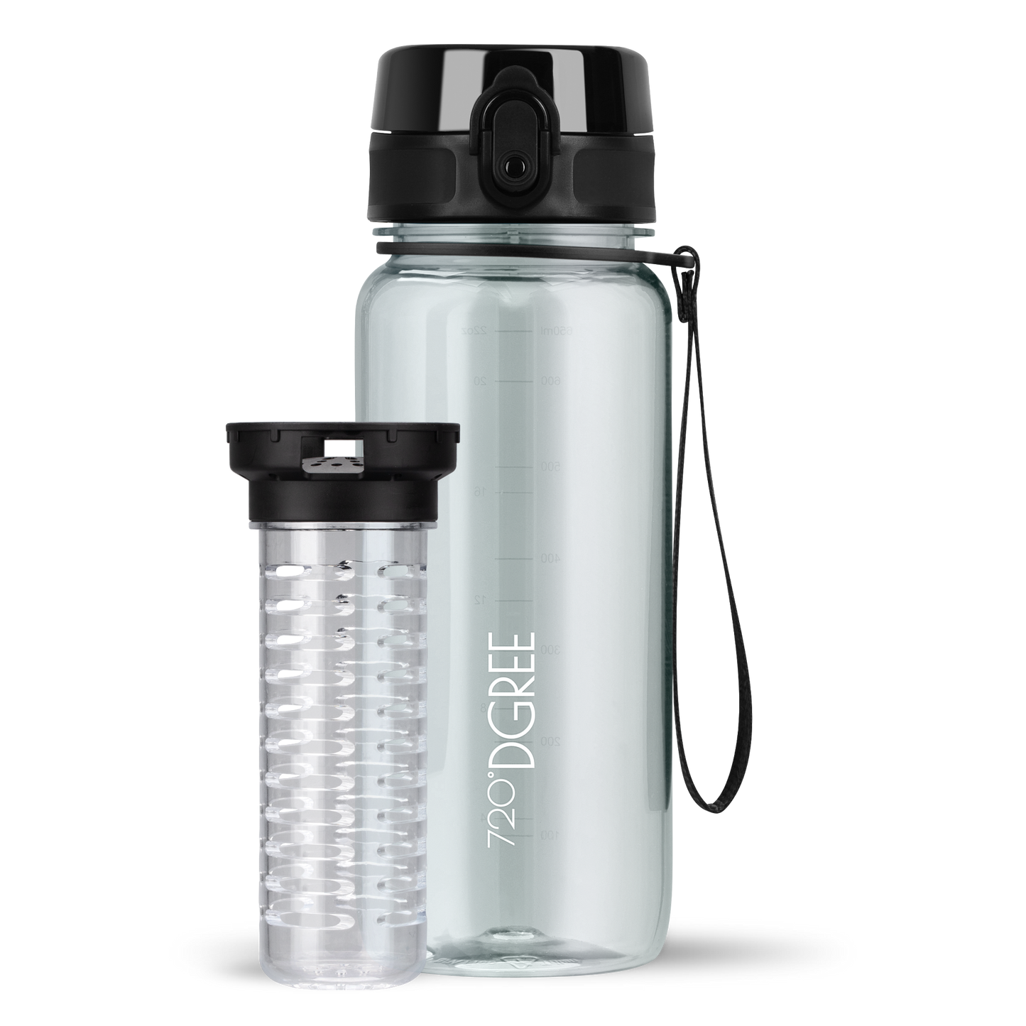 uberBottle Trinkflasche | crystalClear Fruchtbehälter