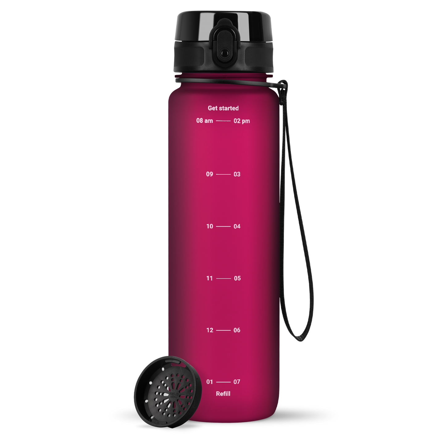 uberBottle Trinkflasche Tracker und Motive | softTouch Sieb