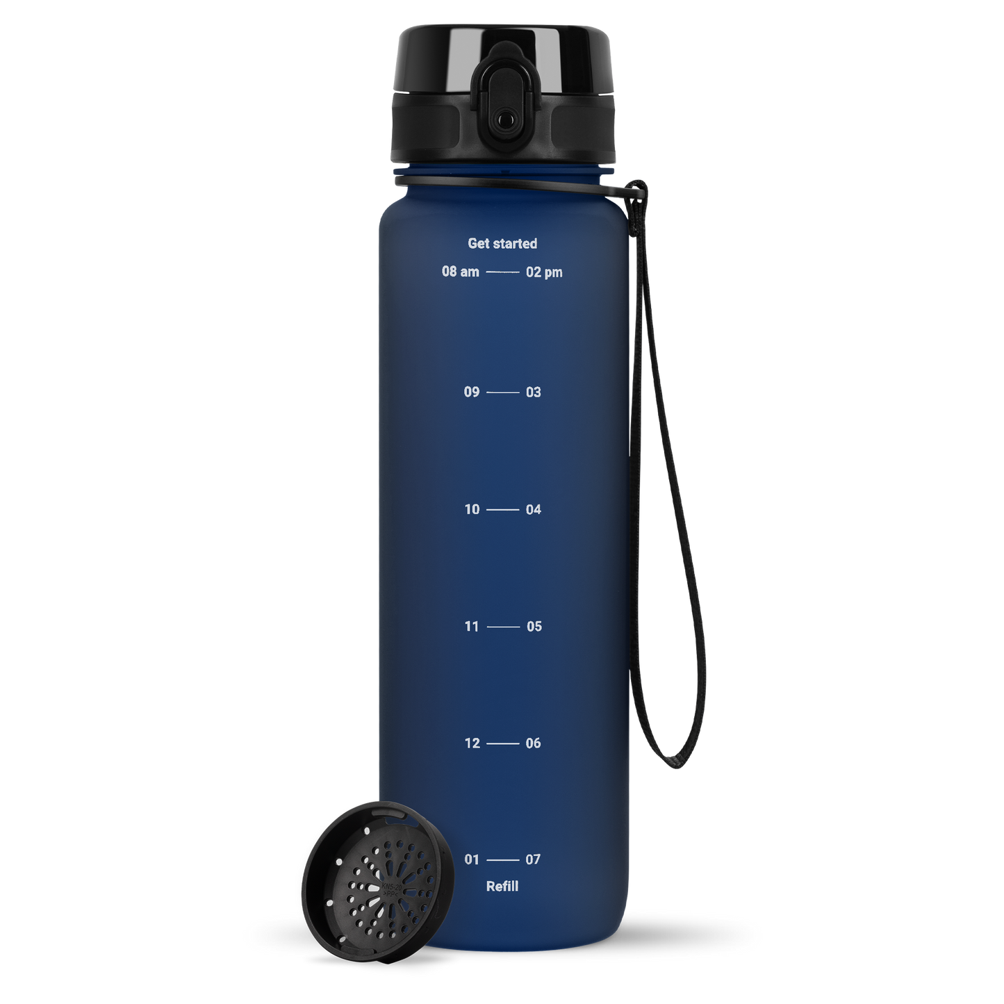 uberBottle Trinkflasche Tracker und Motive | softTouch Sieb