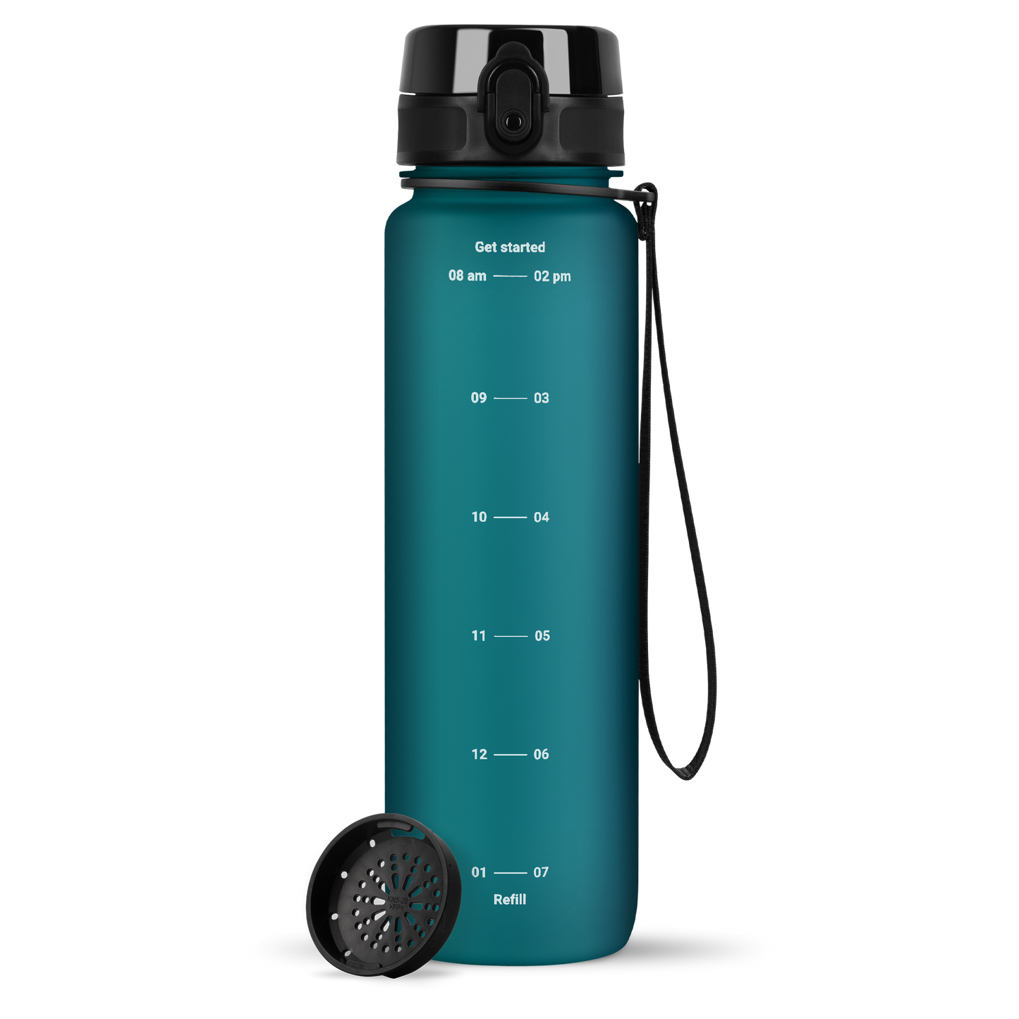 uberBottle Trinkflasche Tracker und Motive | softTouch Sieb