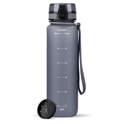 uberBottle Trinkflasche Tracker und Motive | softTouch Sieb